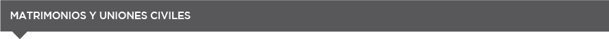 matrimonios y uniones civiles